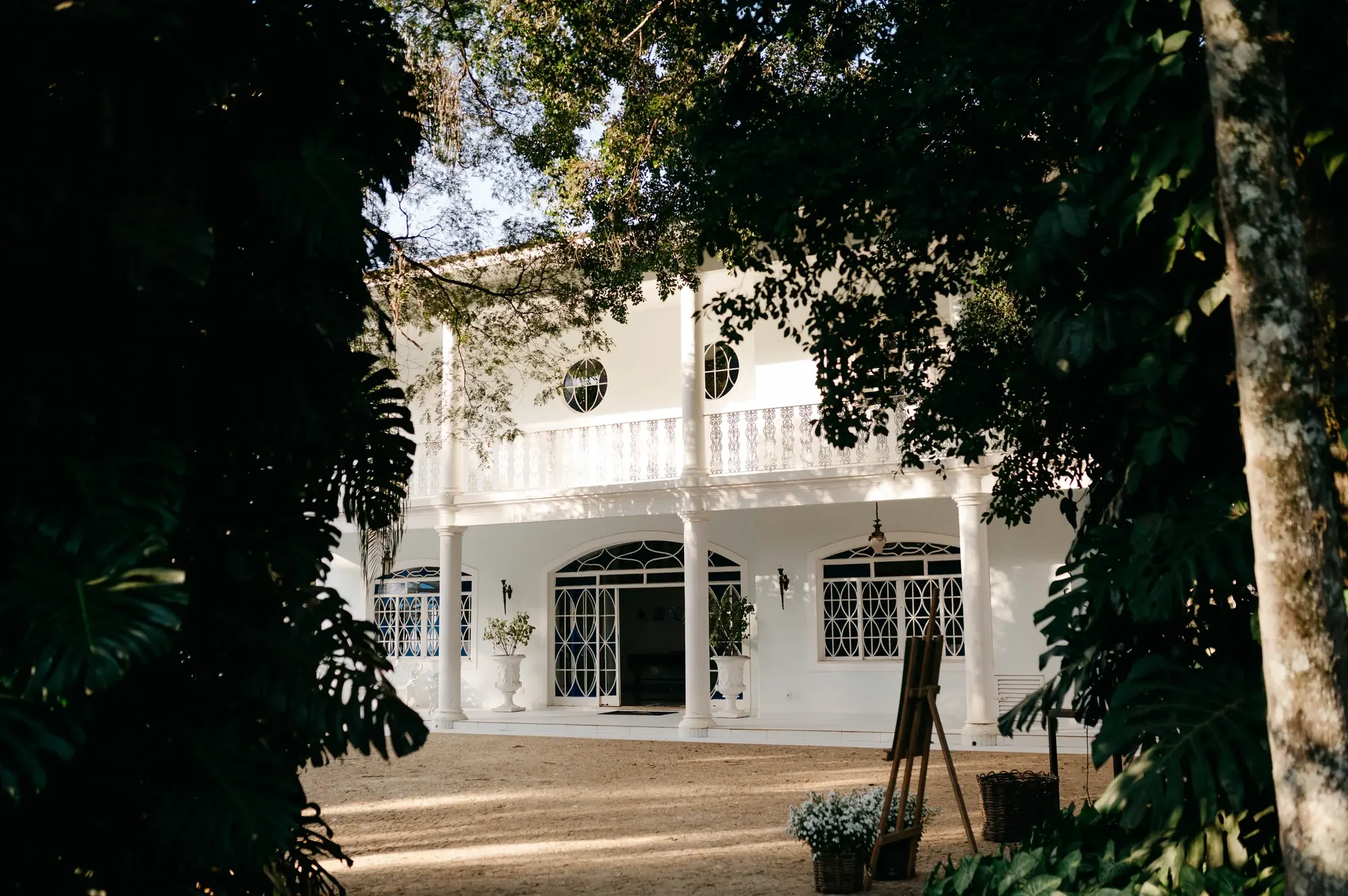 A Casa Sede entre a folhagem