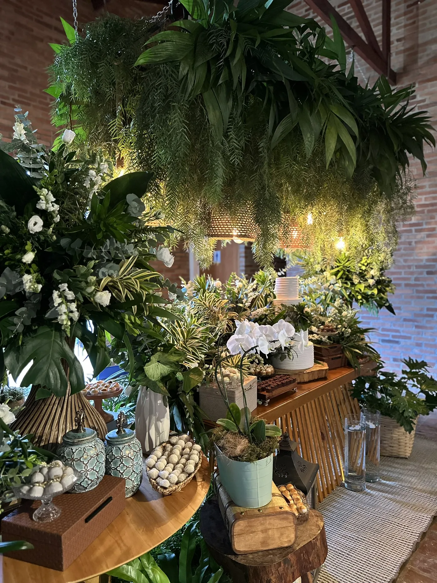 Salão do Toscana decorado para a festa